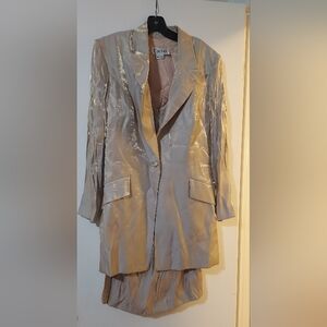 Cachet Shimmering Gold Women's Jacket & Skirt Set